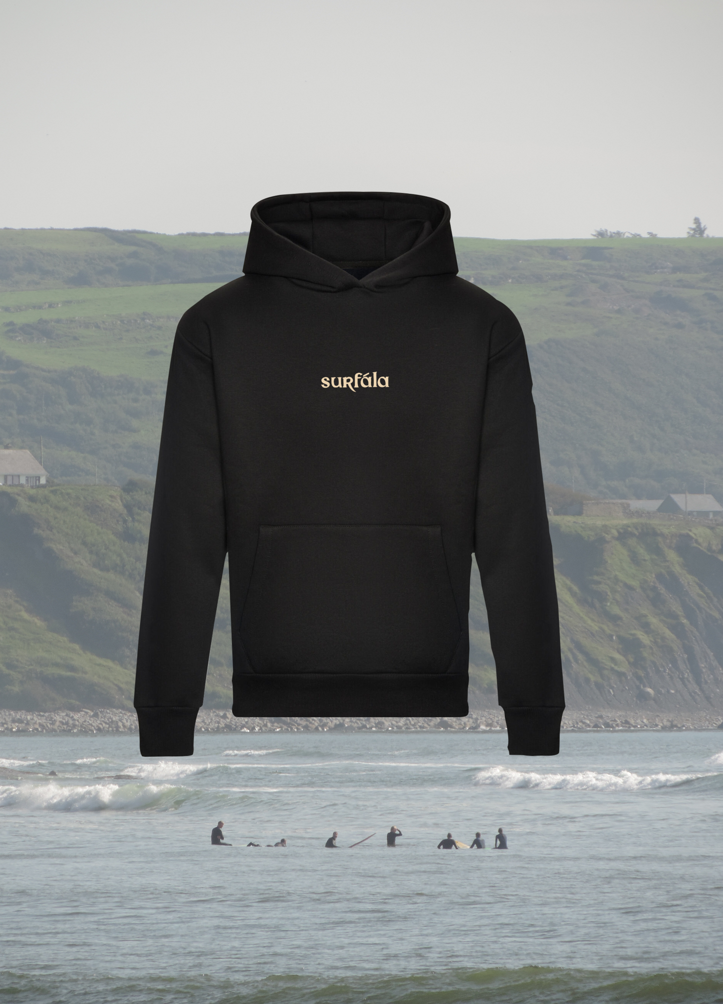 Lovely Day for a Surf Black Hoodie