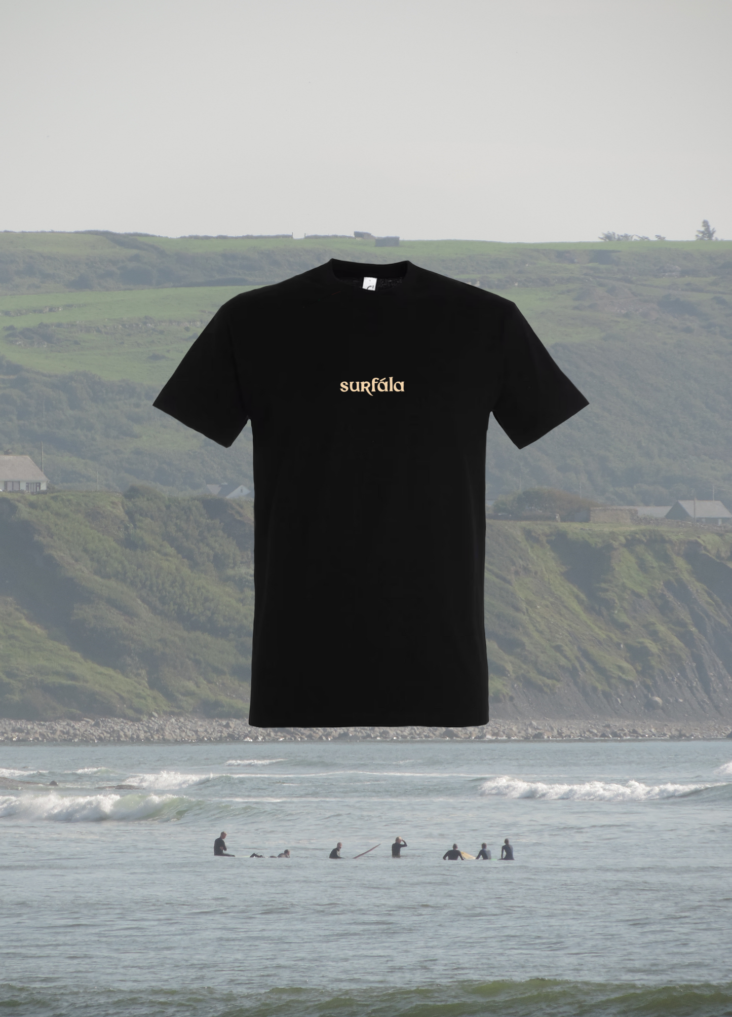 Lovely Day for a Surf Black Tee